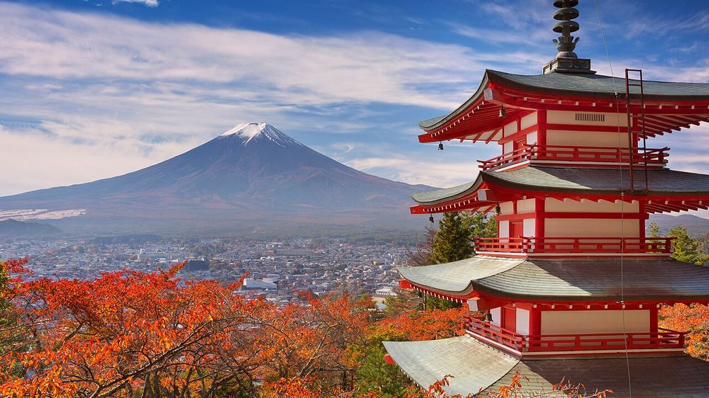 La pagode Chureito devant le mont Fuji