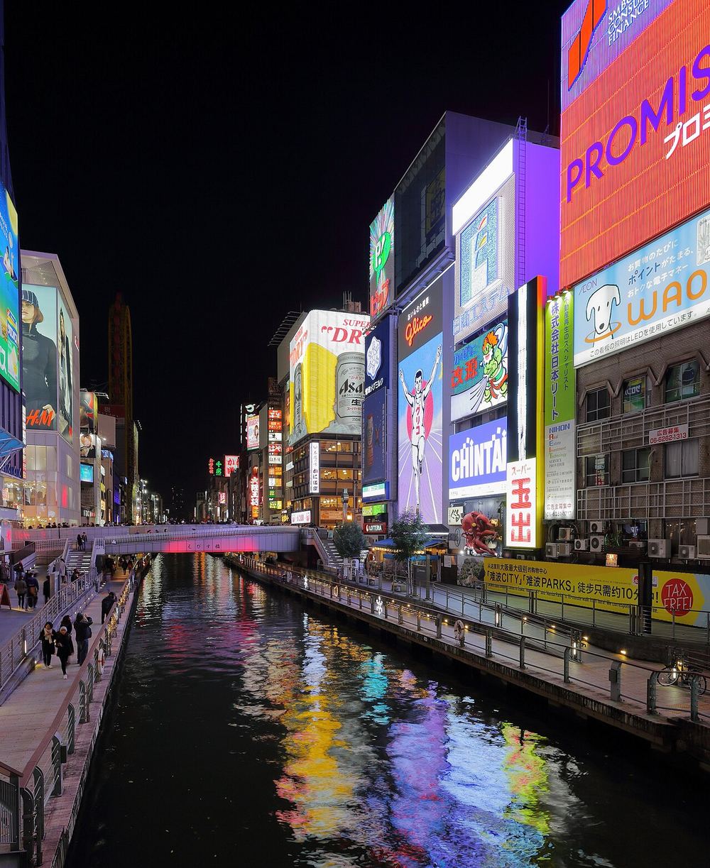 Dotonbori à Osaka la nuit